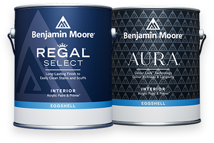 3.79 L cans Regal® Select, Aura®, and Ben® Interior paint.